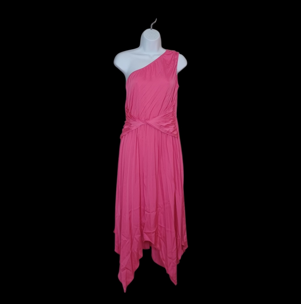 Pretty Garden One Shoulder Party Cocktail Dress Size Small